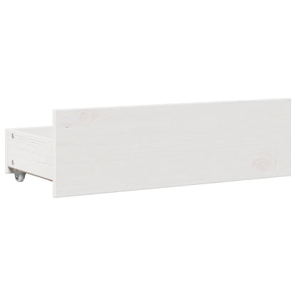 vidaXL Bed Frame without Mattress with Drawers White 135x190 cm 6