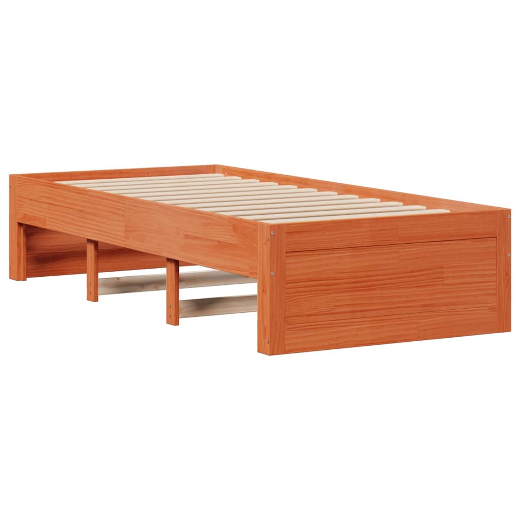 vidaXL Bed Frame without Mattress with Drawers Wax Brown 90x190 cm 5