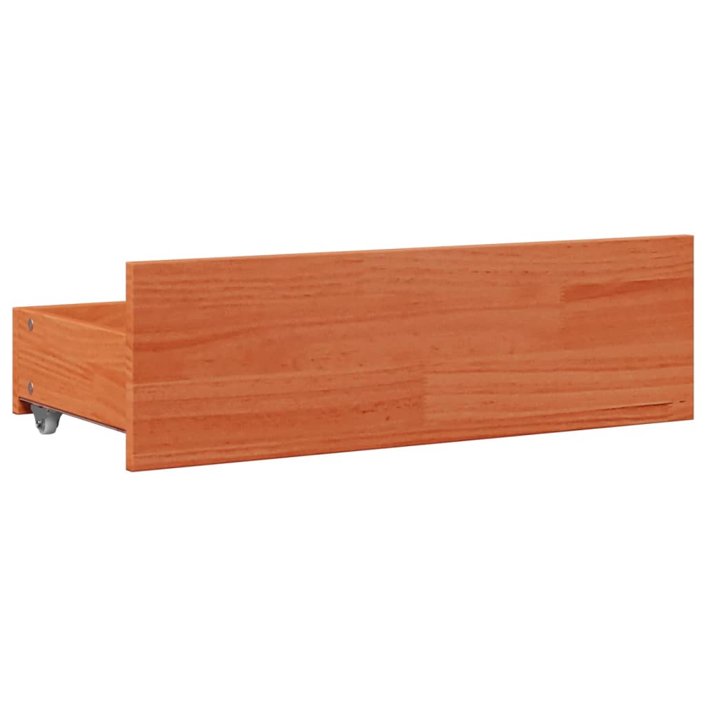 vidaXL Bed Frame without Mattress with Drawers Wax Brown 90x190 cm 6