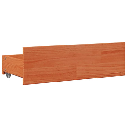 vidaXL Bed Frame without Mattress with Drawers Wax Brown 90x190 cm 6