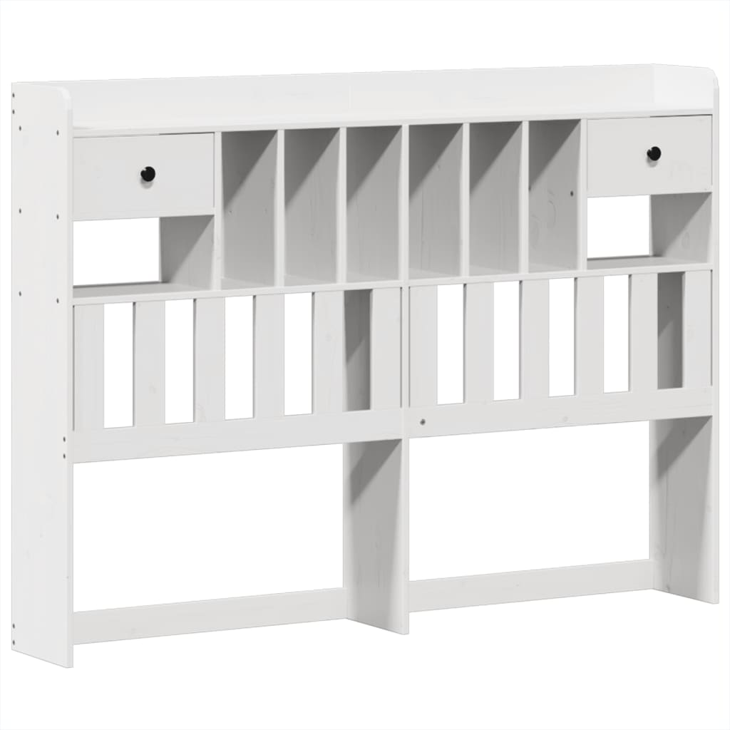 vidaXL Bed Frame without Mattress White 160x200 cm Solid Wood Pine 6