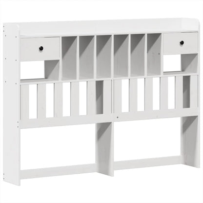 vidaXL Bed Frame without Mattress White 140x190 cm Solid Wood Pine 6