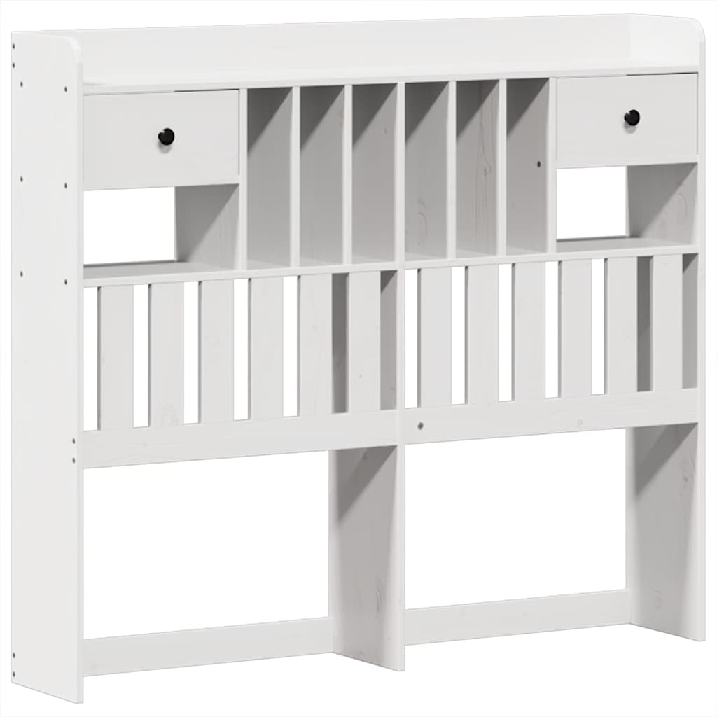 vidaXL Bed Frame without Mattress White 135x190 cm Solid Wood Pine 6
