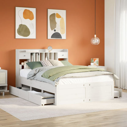 vidaXL Bookcase Bed without Mattress Solid Wood Pine