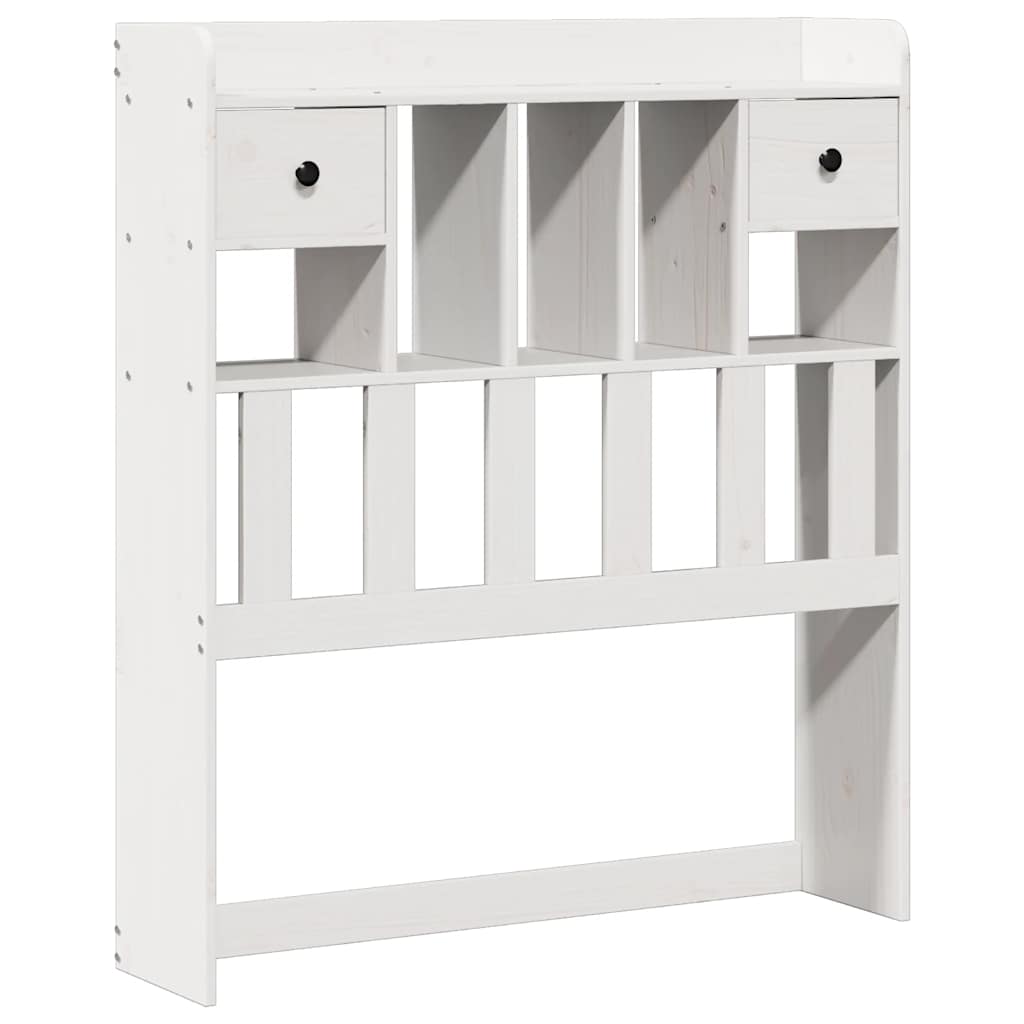 vidaXL Bookcase Bed without Mattress White 90x200 cm Solid Wood Pine 5