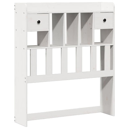 vidaXL Bookcase Bed without Mattress White 90x200 cm Solid Wood Pine 5