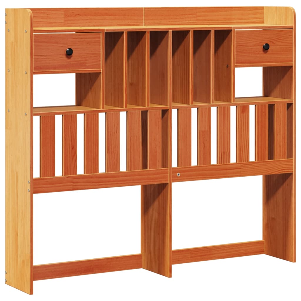 vidaXL Bookcase Bed without Mattress Wax Brown 135x190 cm 5