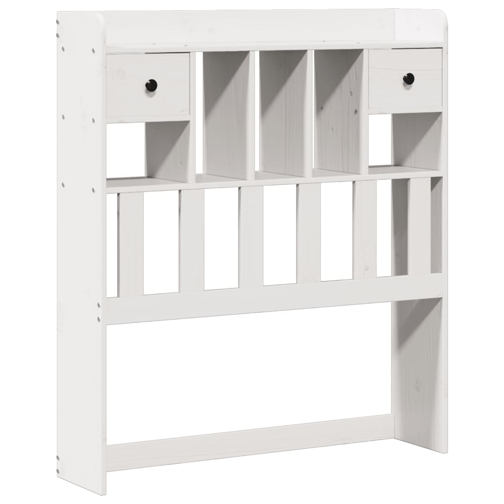 vidaXL Bookcase Bed without Mattress White 75x190 cm Solid Wood Pine 5