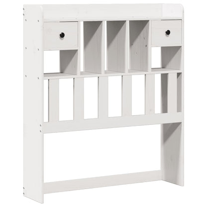 vidaXL Bookcase Bed without Mattress White 75x190 cm Solid Wood Pine 5
