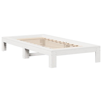 vidaXL Bed Frame without Mattress White 100x200 cm Solid Wood Pine 5