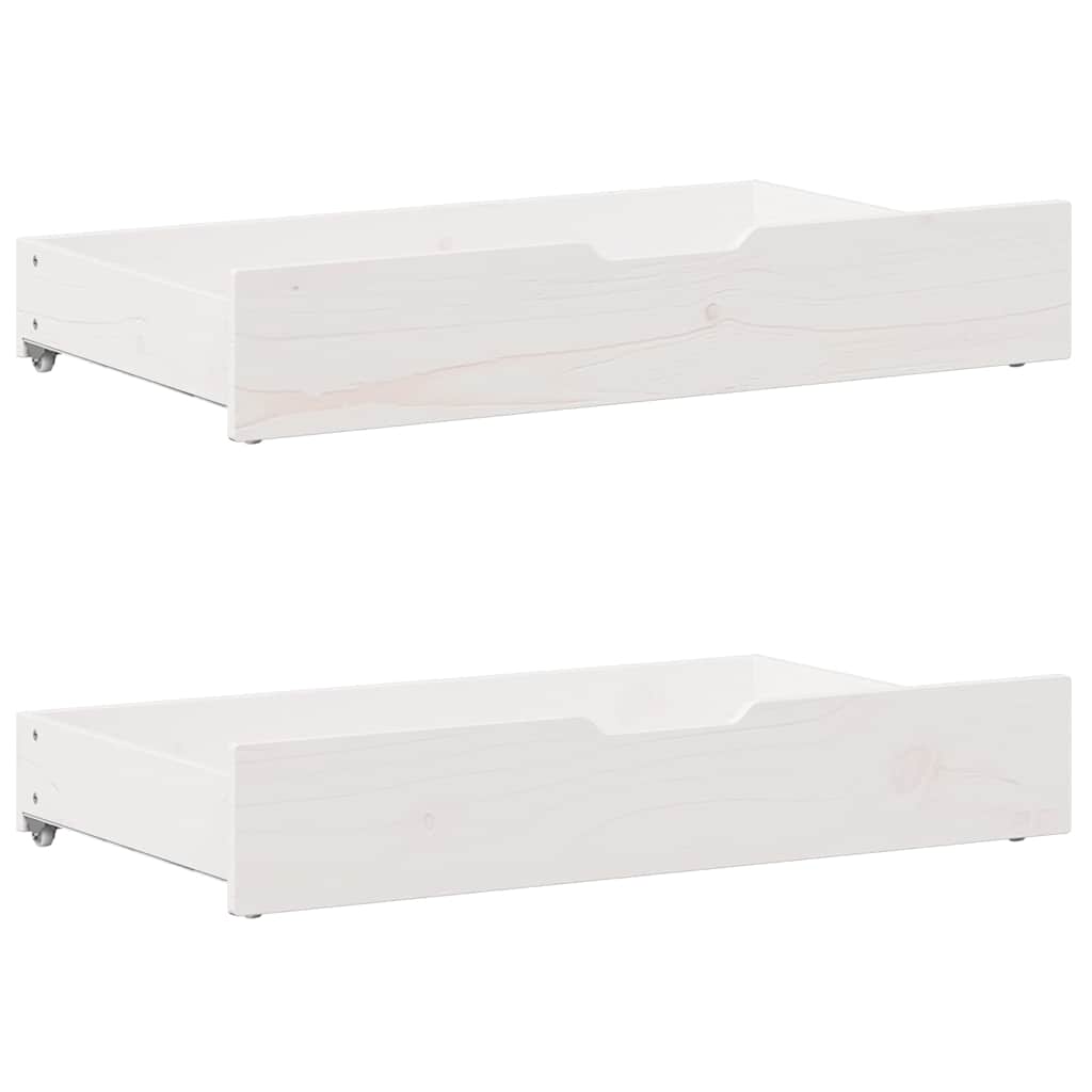 vidaXL Bed frame without Mattress White 200x200 cm Solid Wood Pine 6