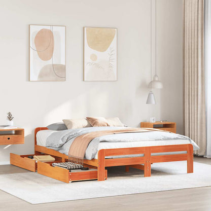 vidaXL Bed frame without Mattress Solid Wood Pine