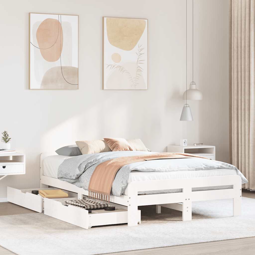 vidaXL Bed frame without Mattress Solid Wood Pine