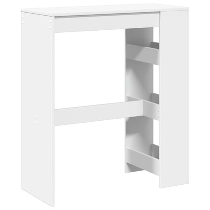 Bar Table with Racks 90x40x103,5 cm Engineered Wood White
