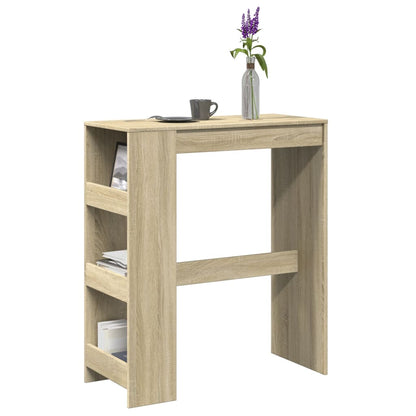 Bar Table with Racks 90x40x103,5 cm Engineered Wood Sonoma oak