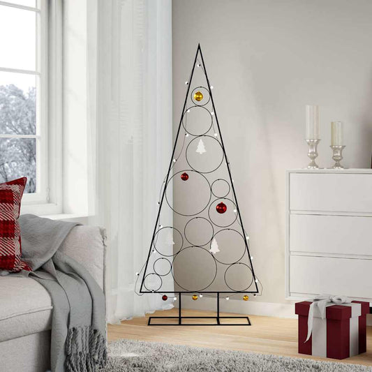 Metal Christmas Tree KUOPIO Steel Black 150 cm