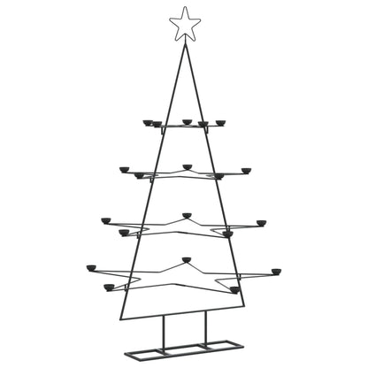 Metal Christmas Tree for Decoration Black 140 cm