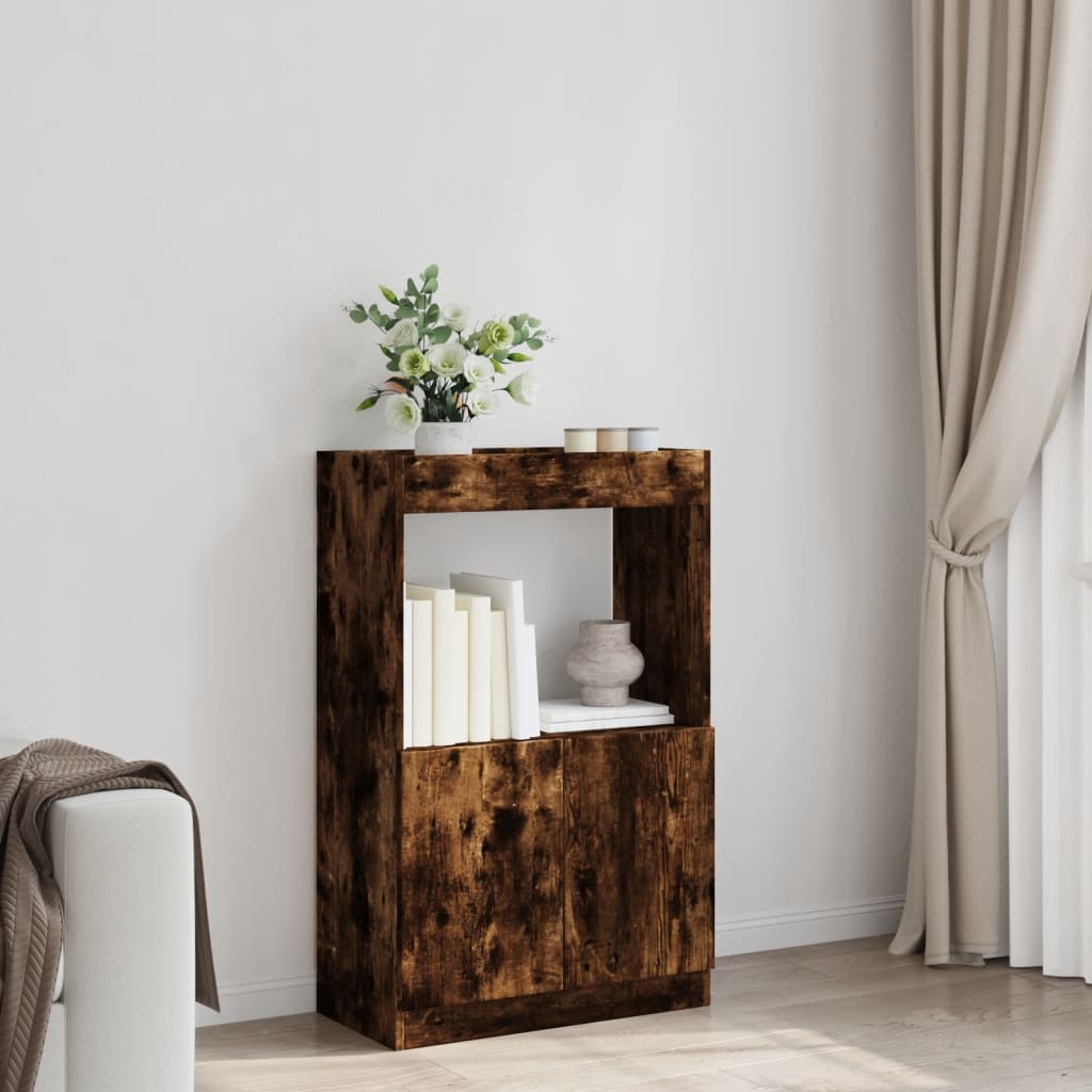 Highboard 63x33x100 cm Engineered Wood Smoked oak 100 cm