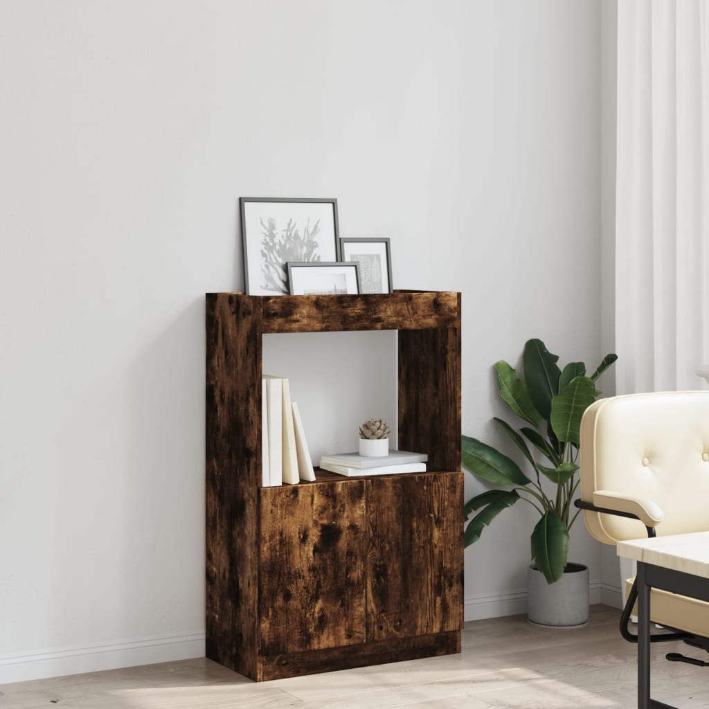 Highboard 63x33x100 cm Engineered Wood Smoked oak 100 cm