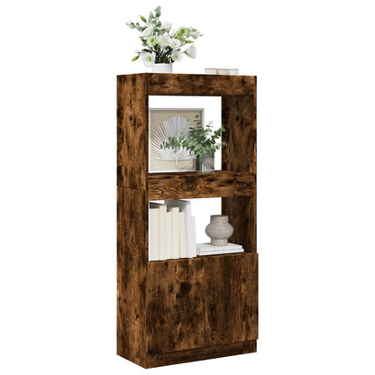 Highboard 63x33x100 cm Engineered Wood Smoked oak 140 cm