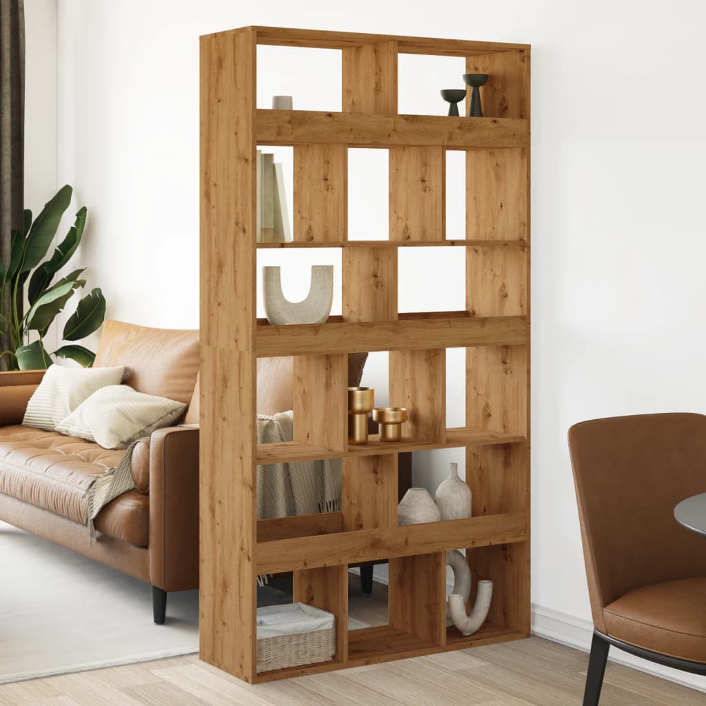 vidaXL Room Divider Artisian Oak 100x33x187,5 cm Engineered Wood 1
