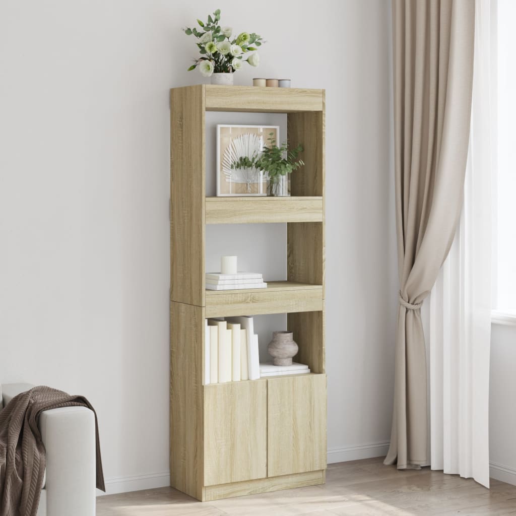 Highboard 63x33x100 cm Engineered Wood Sonoma oak 180 cm