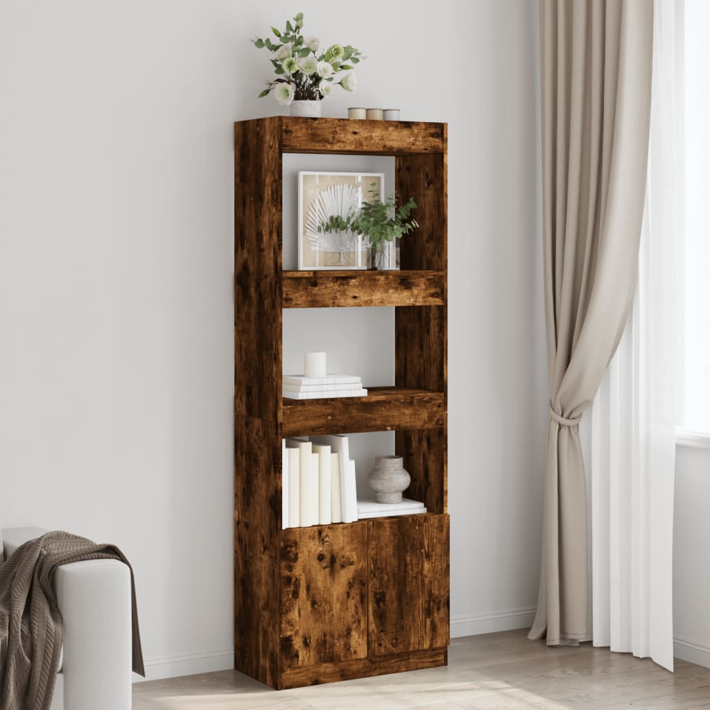 Highboard 63x33x100 cm Engineered Wood Smoked oak 180 cm