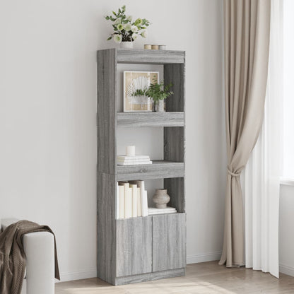 Highboard 63x33x100 cm Engineered Wood Grey sonoma 180 cm