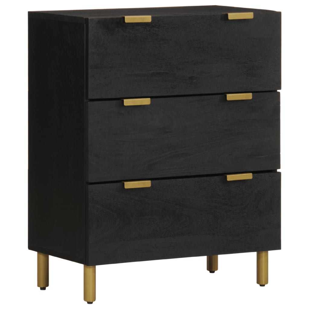 vidaXL Sideboards 2 pcs Black 60x33x75 cm Engineered Wood 2