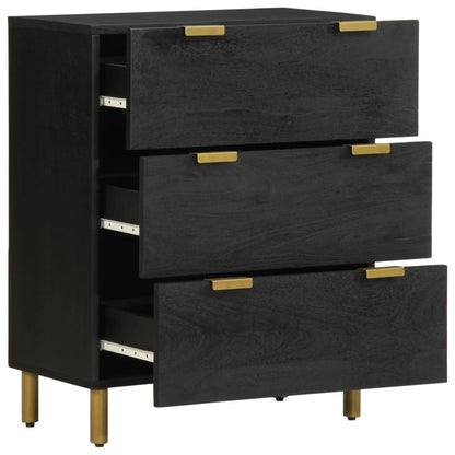 vidaXL Sideboards 2 pcs Black 60x33x75 cm Engineered Wood 3