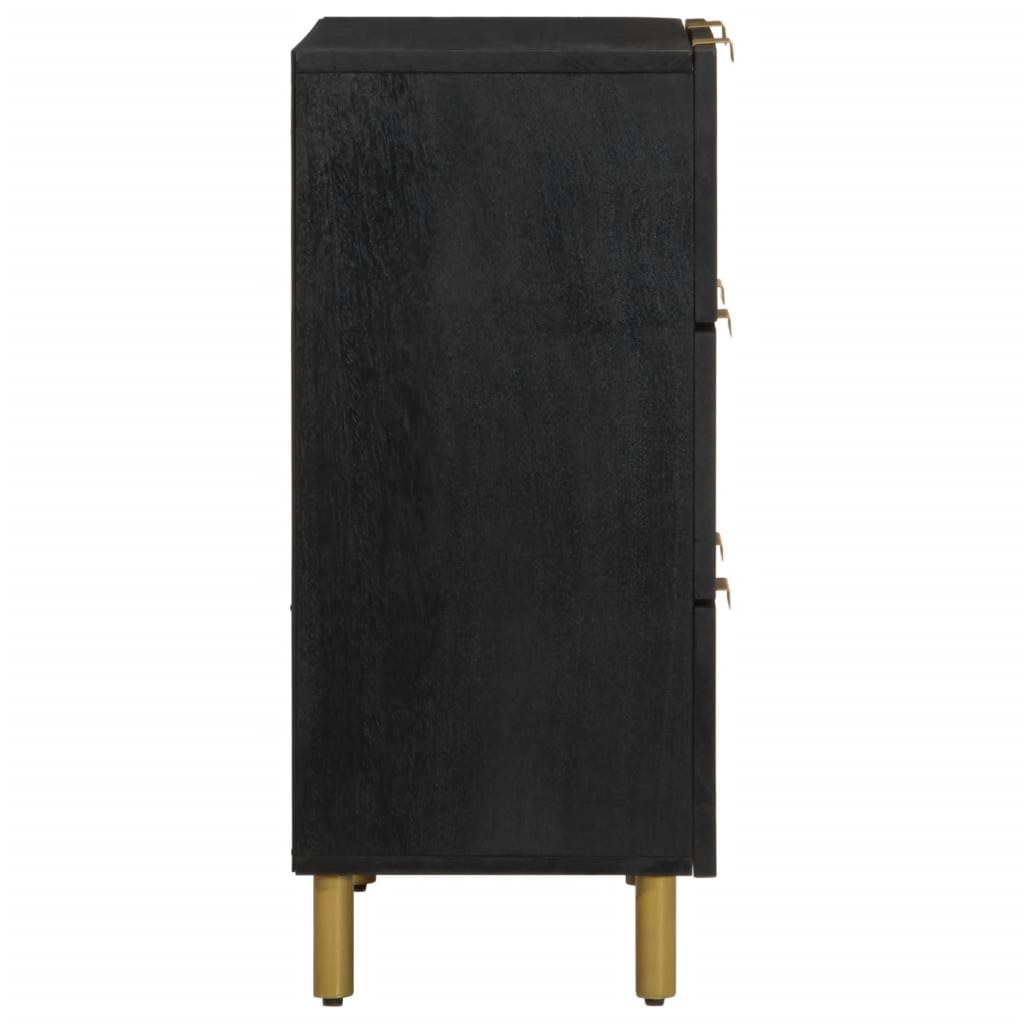 vidaXL Sideboards 2 pcs Black 60x33x75 cm Engineered Wood 5