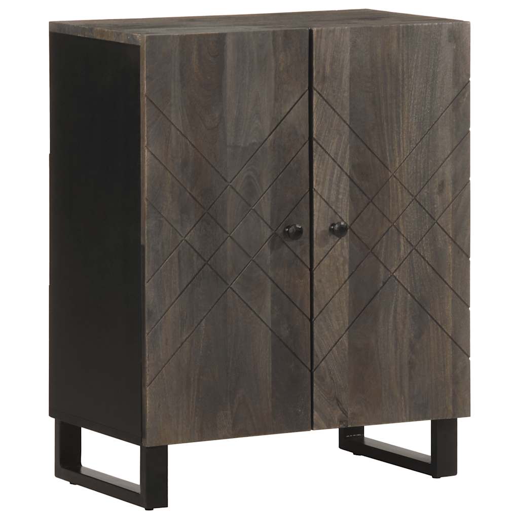 vidaXL 3 Piece Sideboards Black 60x33x75 cm Solid Wood Mango 2