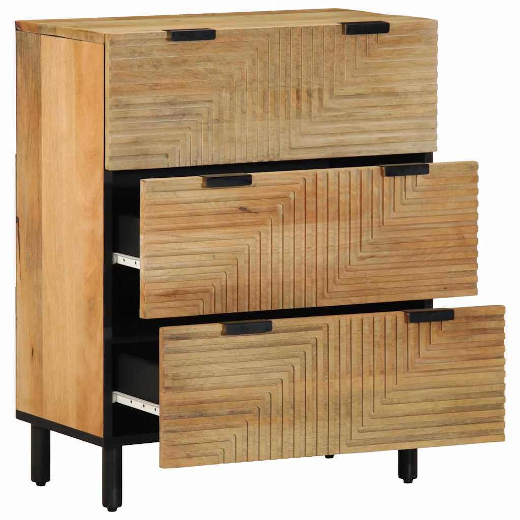 vidaXL Sideboards 2 pcs Brown 60x33x75 cm Solid Wood Mango 3