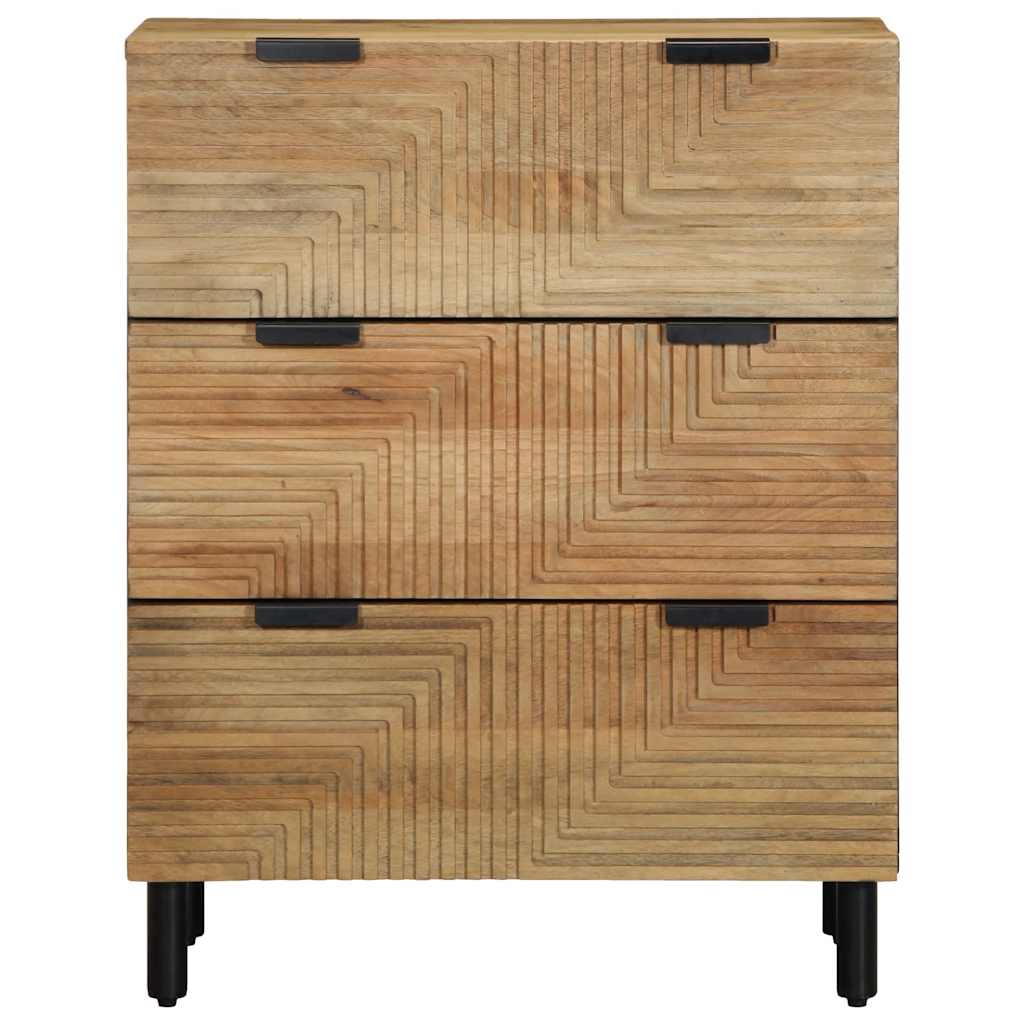 vidaXL Sideboards 2 pcs Brown 60x33x75 cm Solid Wood Mango 4