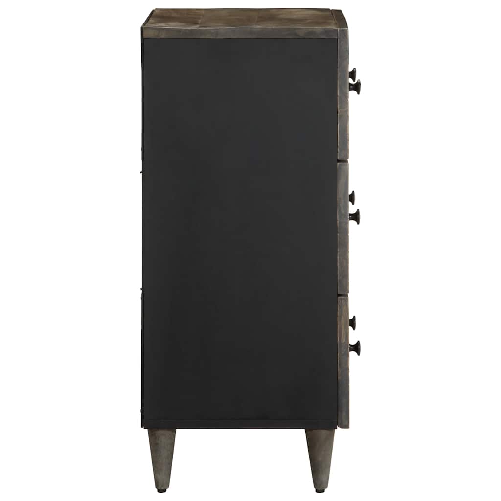 vidaXL Sideboards 2 pcs Light Grey 60x33.5x75 cm Solid Wood Mango 5