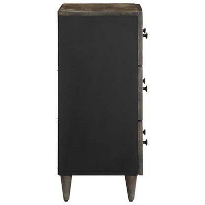 vidaXL Sideboards 2 pcs Light Grey 60x33.5x75 cm Solid Wood Mango 5