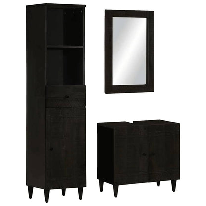 vidaXL 3 Piece Bathroom Furniture Set Solid Wood Mango 1
