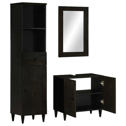 vidaXL 3 Piece Bathroom Furniture Set Solid Wood Mango 3