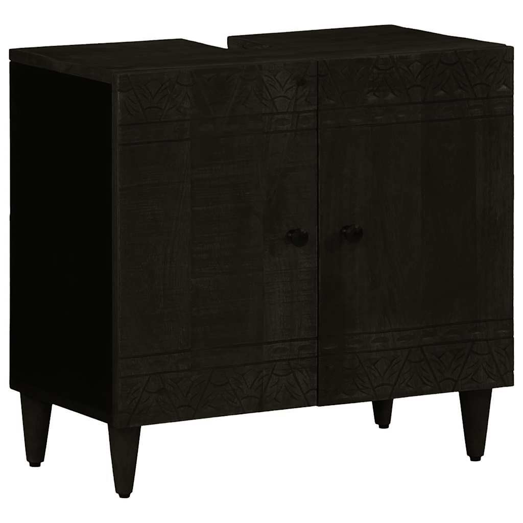 vidaXL 3 Piece Bathroom Furniture Set Solid Wood Mango 5