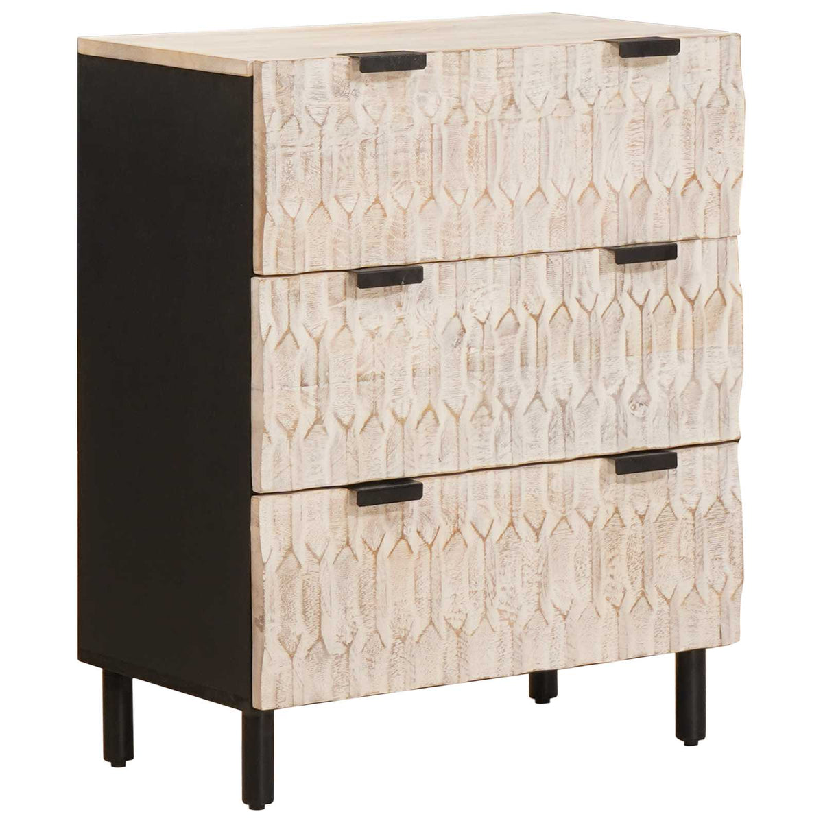 vidaXL Sideboard 3 pcs 60 x 33 x 75 cm Solid Mango Wood 4