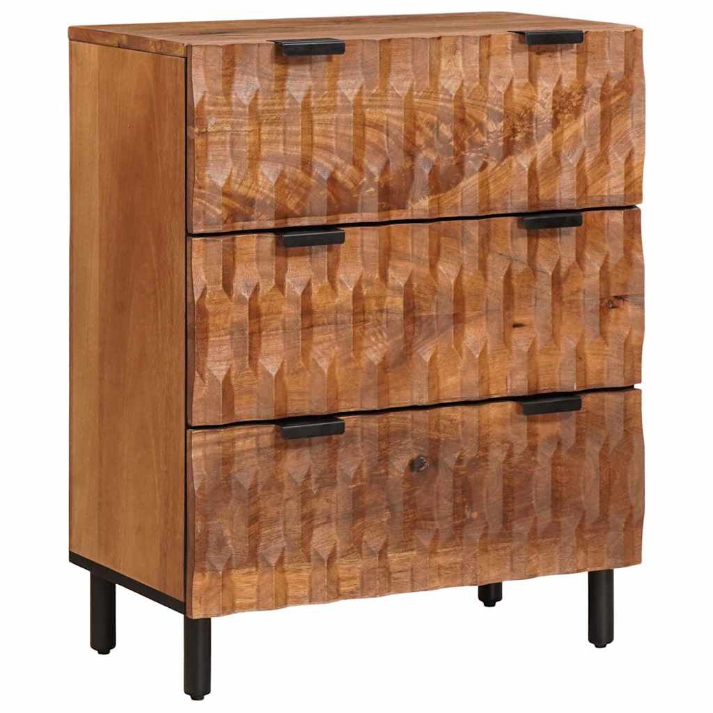 vidaXL Sideboard 2 pcs 60 x 33 x 75 cm Solid Mango Wood 3