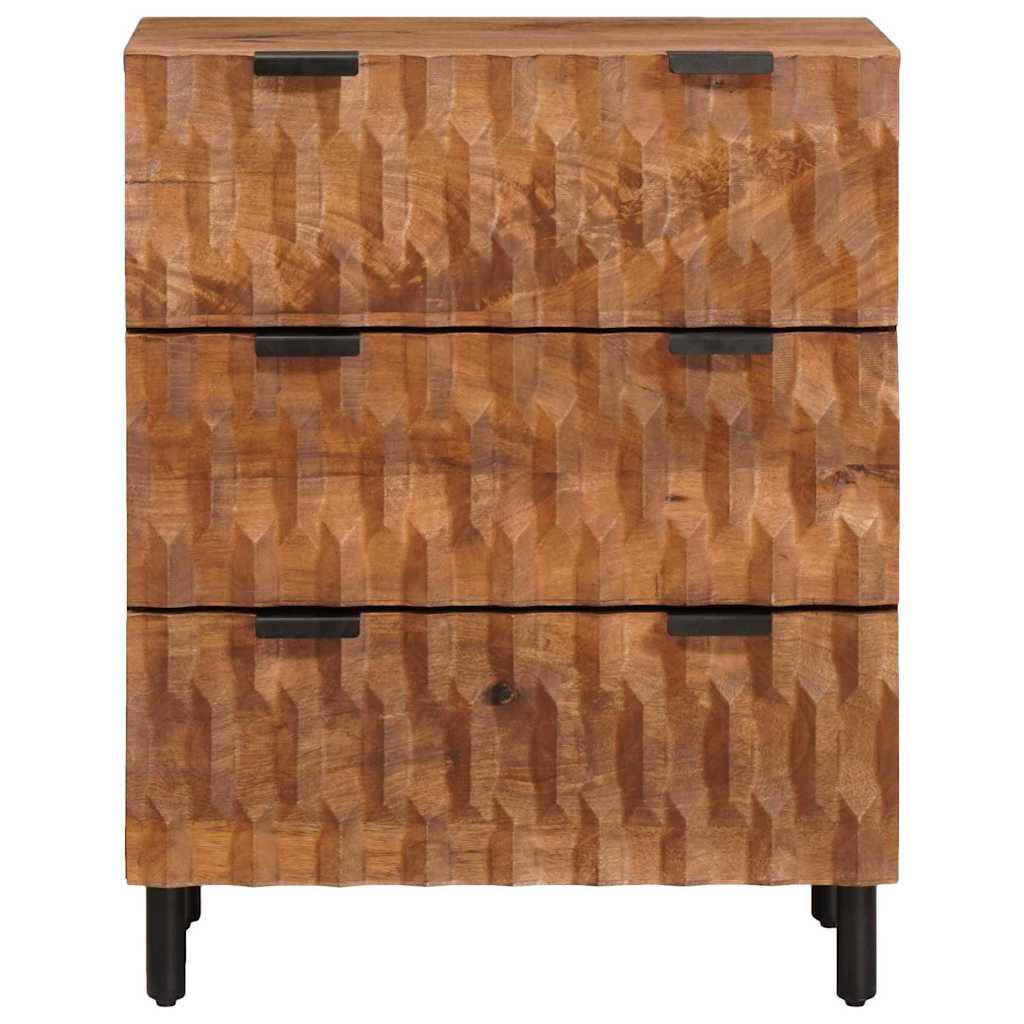 vidaXL Sideboard 2 pcs 60 x 33 x 75 cm Solid Mango Wood 4