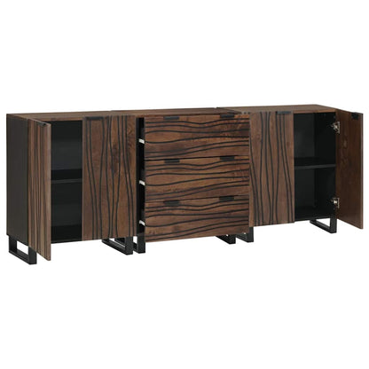 vidaXL Sideboard Set 3 pcs Brown Solid Mango Wood 2