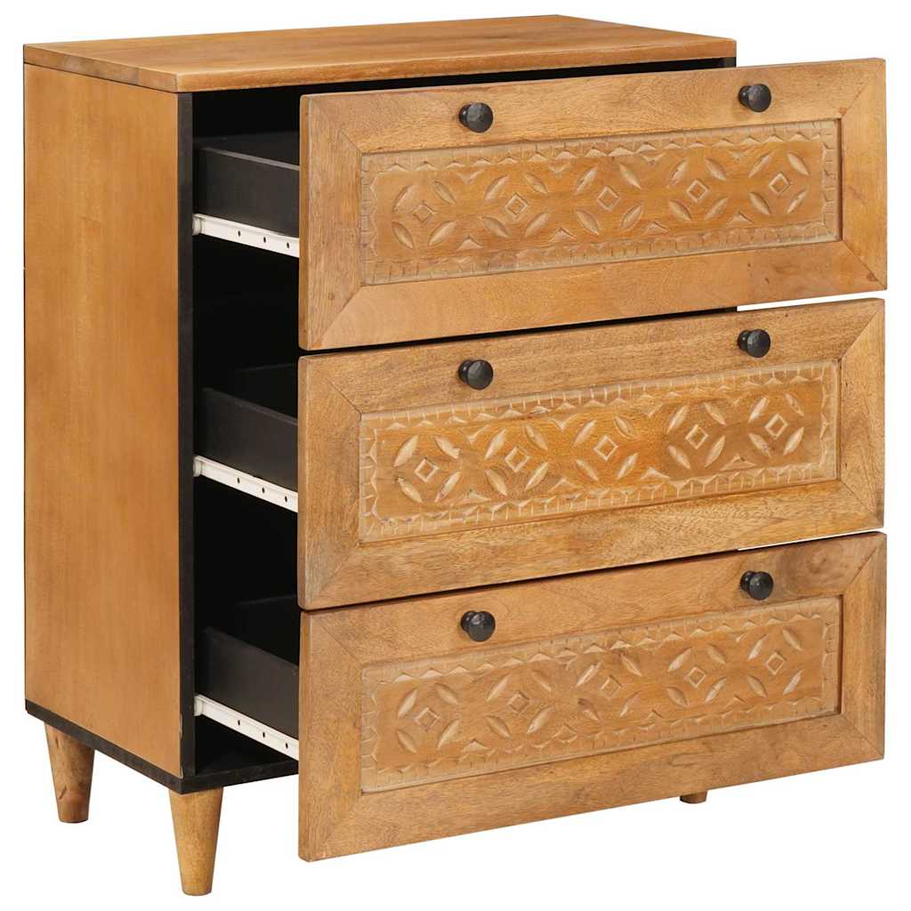 vidaXL Sideboard 2 pcs 120 x 33.5 x 75 cm Solid mango wood Brown 3