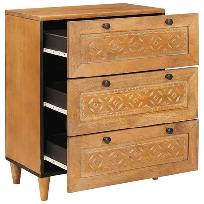 vidaXL Sideboard 2 pcs 120 x 33.5 x 75 cm Solid mango wood Brown 3