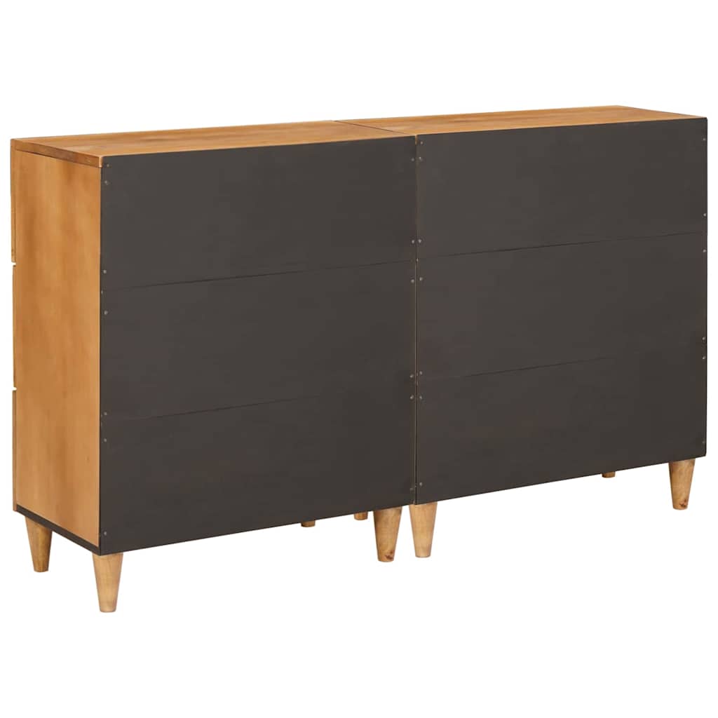vidaXL Sideboard 2 pcs 120 x 33.5 x 75 cm Solid mango wood Brown 5