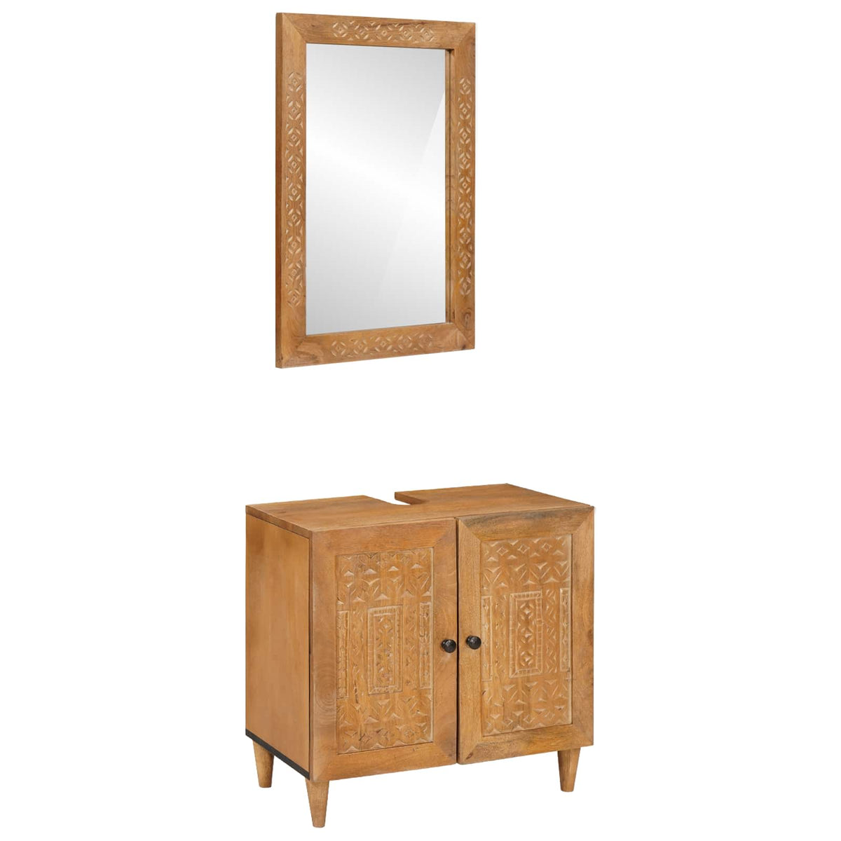 Bathroom Furniture Set 2 pcs Engineered Wood Brown