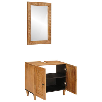 Bathroom Furniture Set 2 pcs Engineered Wood Brown