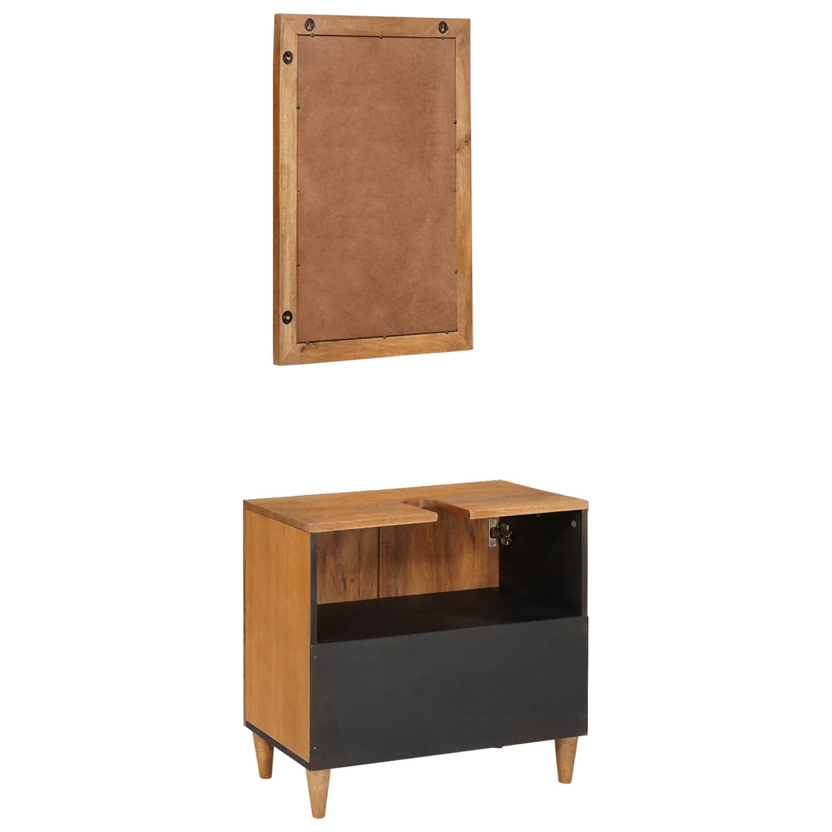 vidaXL Bathroom Furniture Set 2 pcs Brown Engineered Wood 6