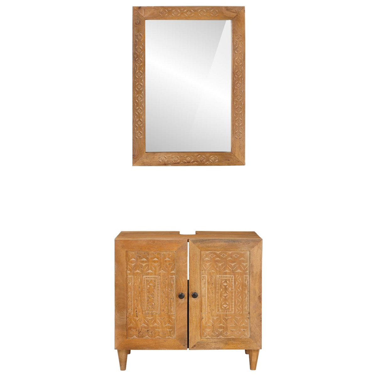 vidaXL Bathroom Furniture Set 2 pcs Brown Engineered Wood 5